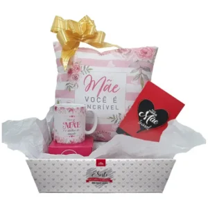 Presente para mãe Dia Das Mães - Kit Almofada Caneca Cartão - Sude