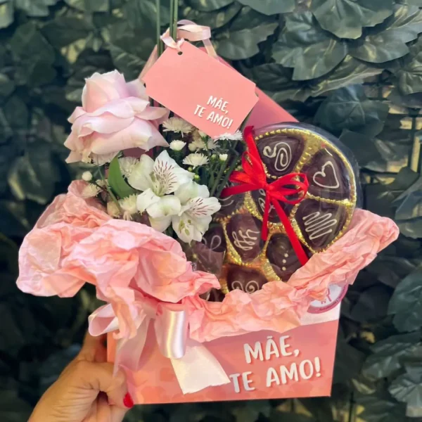 Presente Dia das Mães com Flor e Chocolate - Image 3